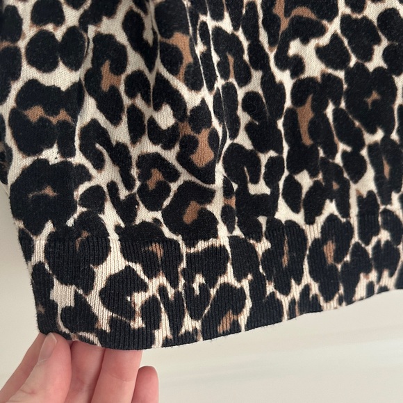 J. Crew Leopard Print Long Sleeve Tee in Black and Brown - Picture 5 of 8